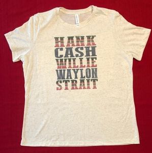 NWOT Sublimated Country Icon T-Shirt